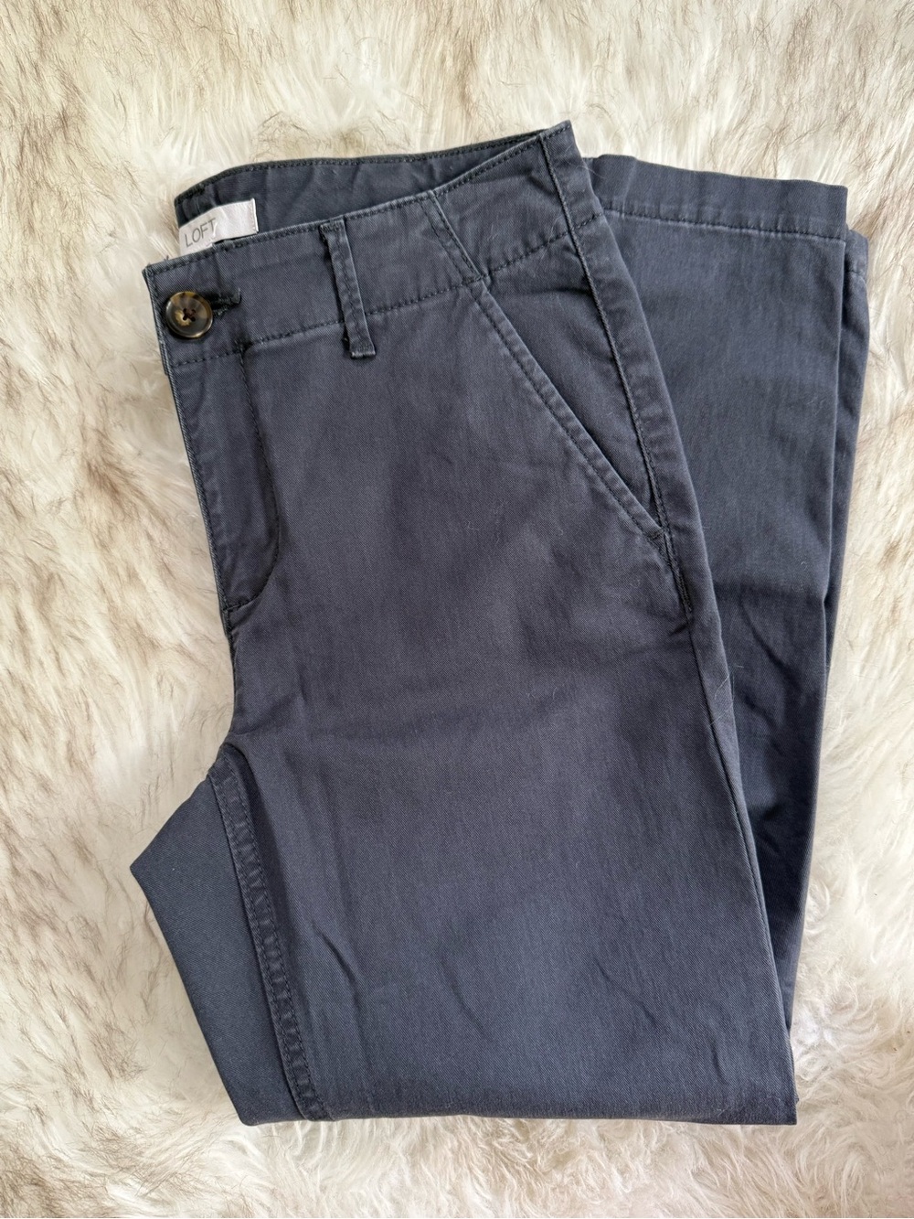 LOFT Charcoal Chino Pants